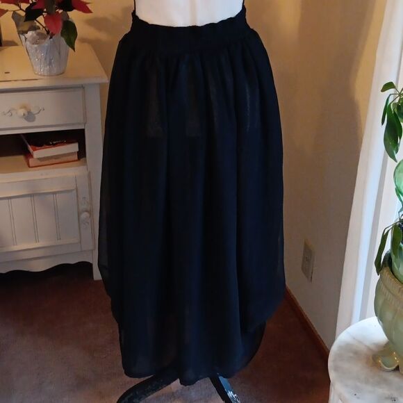 Pottery Sheer Black Skirt - Picture 3 of 6